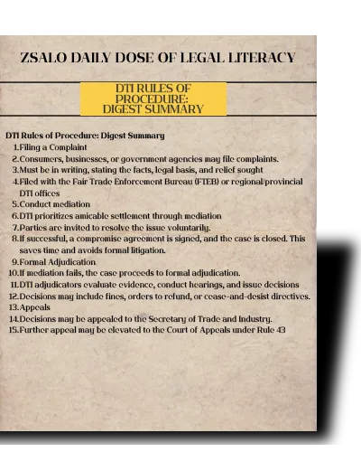 [13] DTI Rules on Procedure