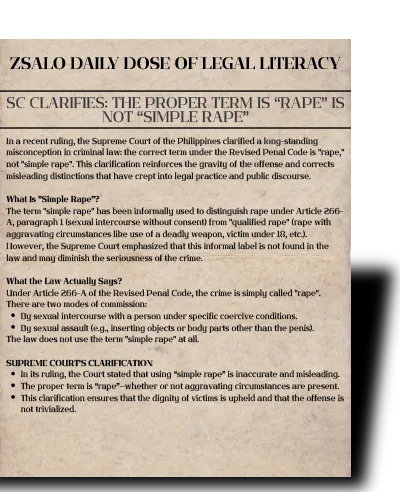 [15] SC Clarifies that Rape is not Simple Rape