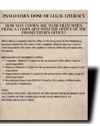 [16] How many copies are to filed when filing a complaint with the OCP