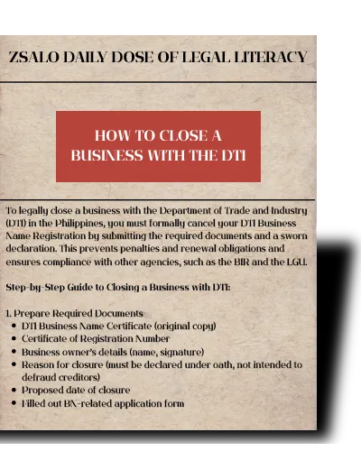 [31] How to Close a business with the DTI