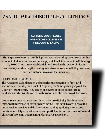 [42] SC Issued Amended Guidelines on Videoconferencing
