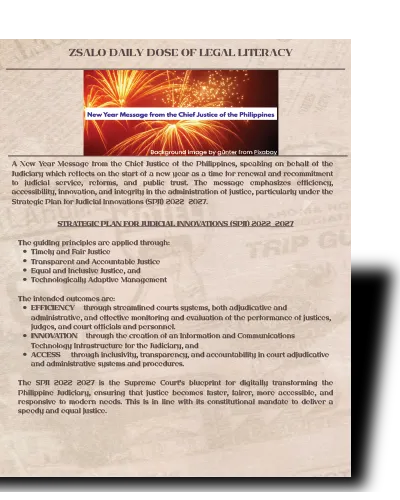 [57] New Year Message from the Chief Justice of the Philippines