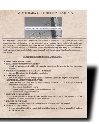 [58] SC Clarifies Rules on Fugitive Status_ Bars them from Judicial Relief