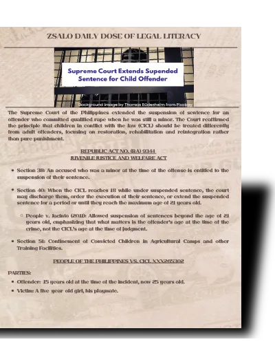 [60] SC_ Extends Supended Sentence for Offender who was a child