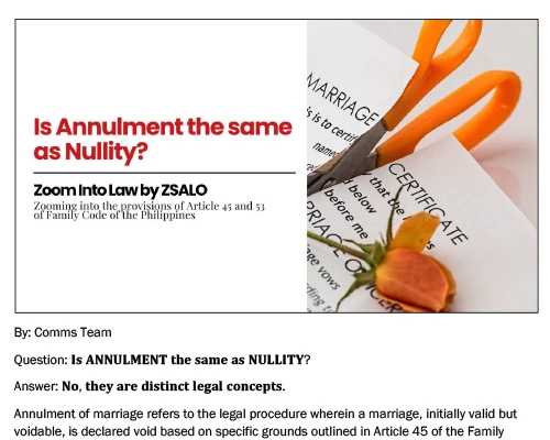 Is Annulment same as Nullity