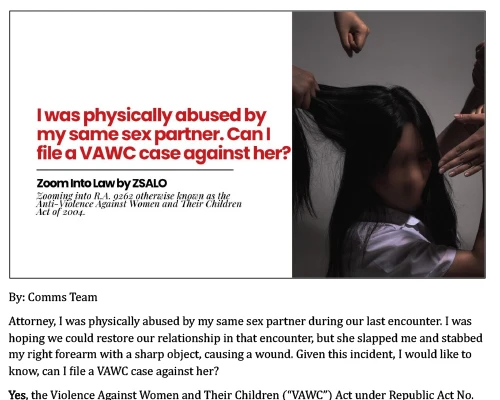 My same sex partner physically abused me