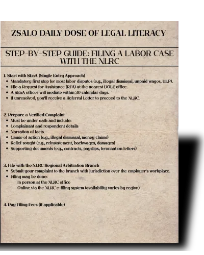 Step by Step Guide Filing a Labor Case with the NLRC