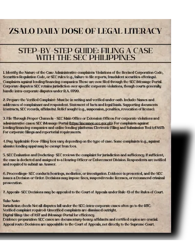 Step by Step Guide Filing a case with SEC Philippines